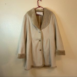 Calvin Klein women’s large trench coat with fur